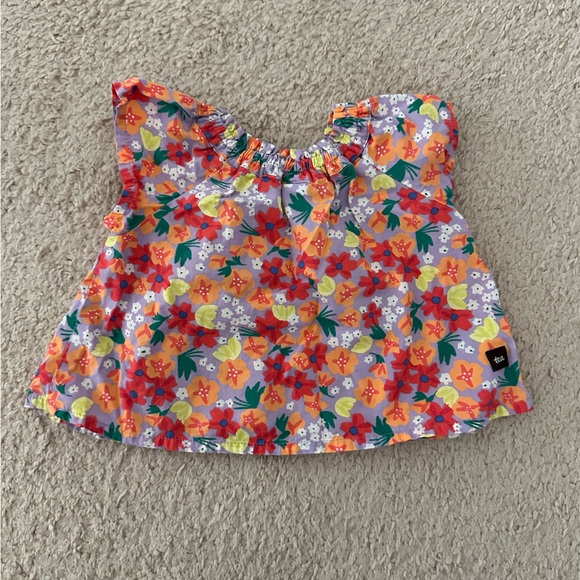 Tea Collection Floral Ruffle Baby Set, 6-9M - Picture 4 of 8